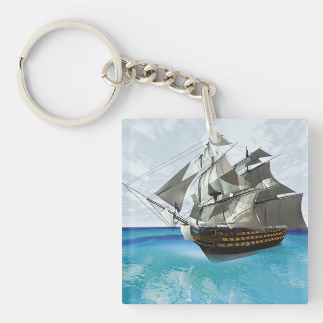 Sailing Ship Key Ring (Front)