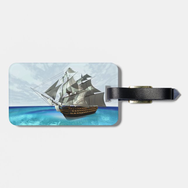 Sailing Ship Luggage Tag (Back Horizontal)