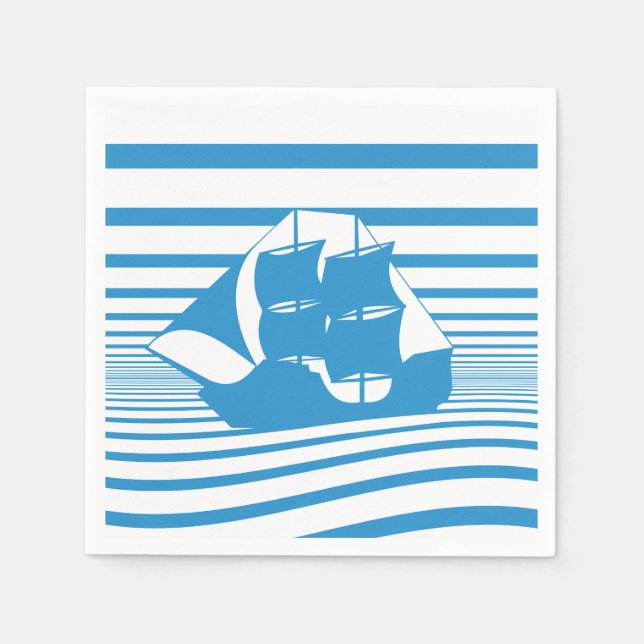 Sailing ship napkin (Front)