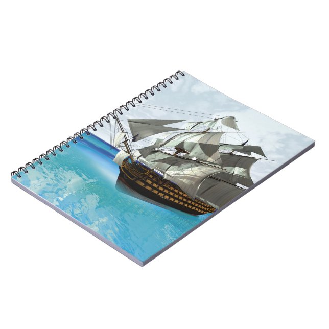 Sailing Ship Notebook (Left Side)
