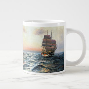 Sailing Ship Ocean Sailboat Clipper Seas Jumbo Mug