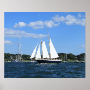 Sailing ship photography poster