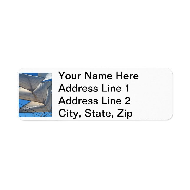 Sailing Ship Sails Address Labels (Front)