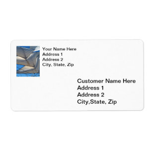 Sailing Ship Sails Shipping Label