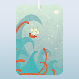 Sailing Ship Sea Monster Car Air Freshener