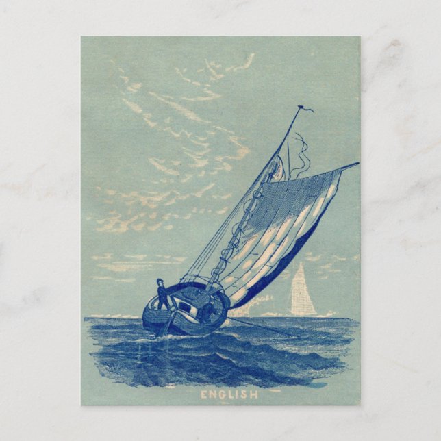 Sailing ship vintage travel postcard (Front)