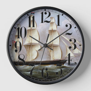 Sailing Ship Woolloomooloo 1850 Clock