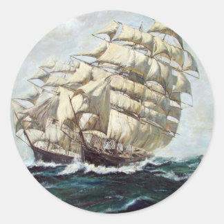 Sailing Ships Classic Round Sticker