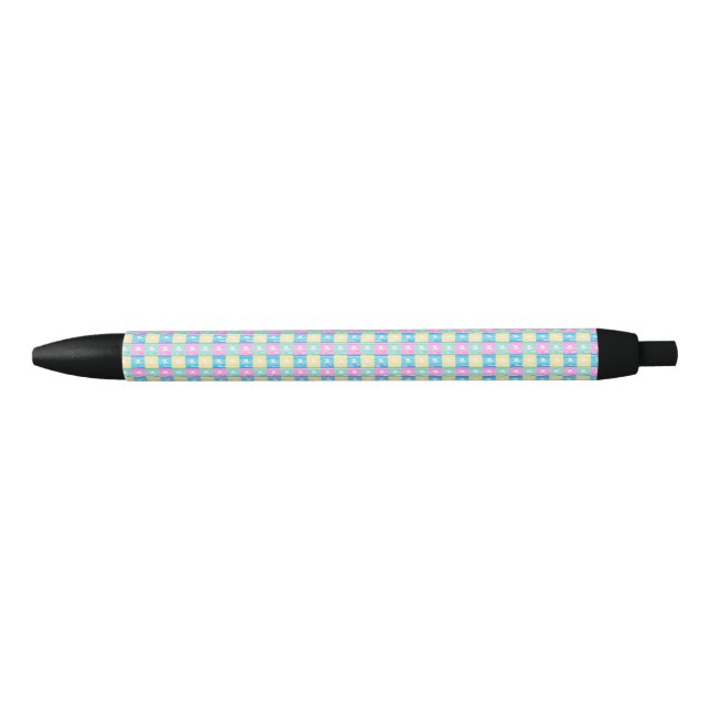 Sailing ships pattern black ink pen (Front)