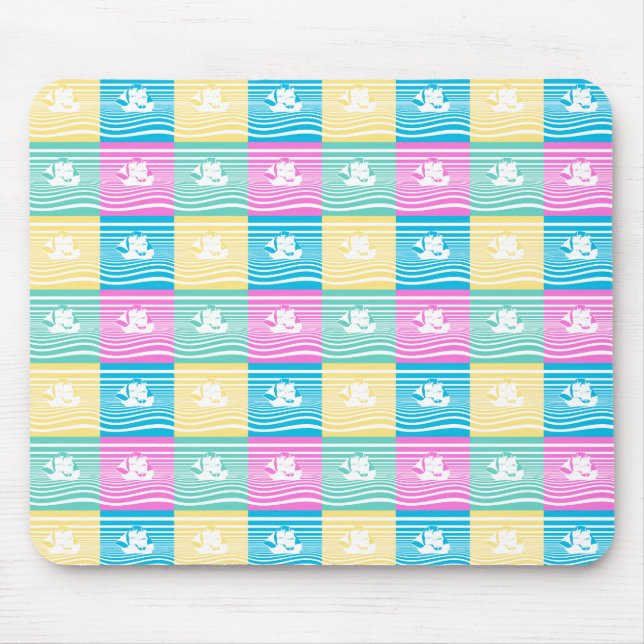 Sailing ships pattern mouse pad (Front)
