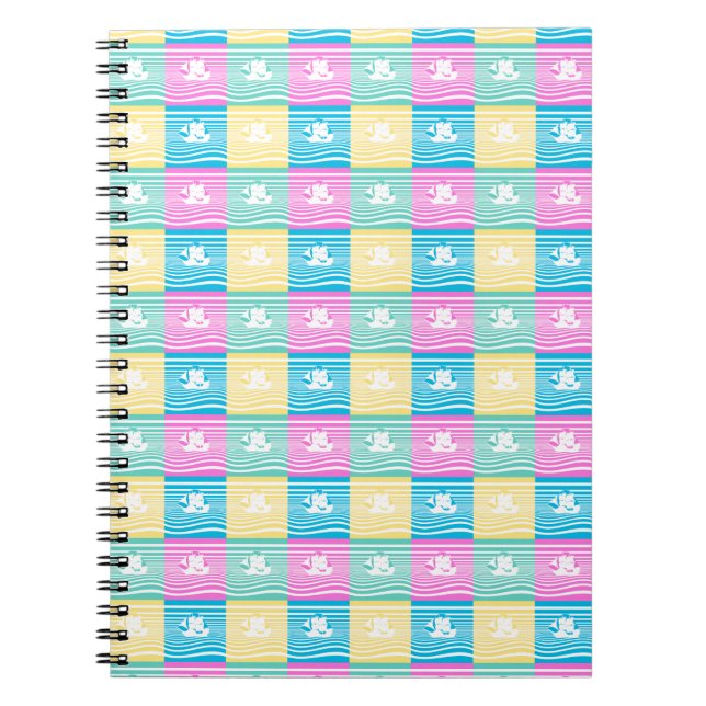 Sailing ships pattern notebook (Front)
