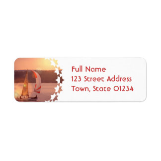 Sailing Spinnaker Sailboat Return Address Labels