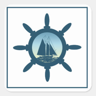 Sailing Square Sticker