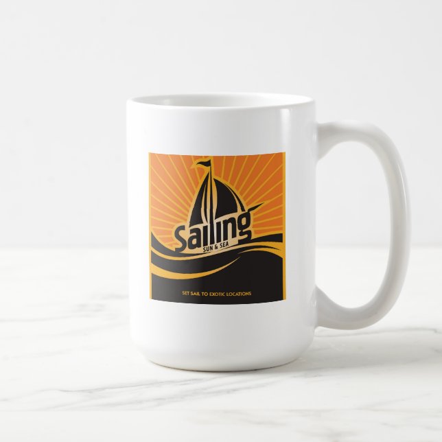 Sailing Sun And Sea Coffee Mug (Right)