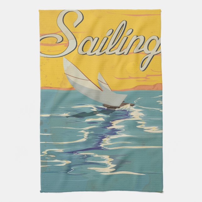 Sailing Tea Towel (Vertical)