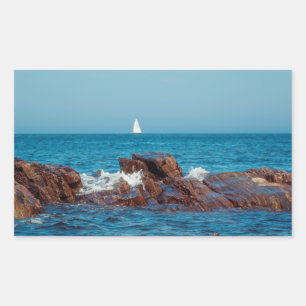 Sailing the Atlantic Rectangular Sticker