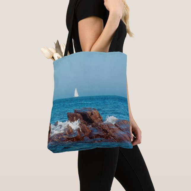 Sailing the Atlantic Tote Bag (Close Up)