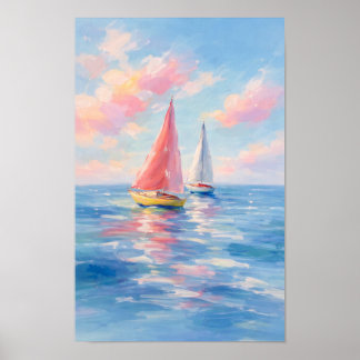 Sailing the Cotton Candy Seas | Watercolor Print