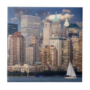 Sailing the Hudson River in New York Ceramic Tile