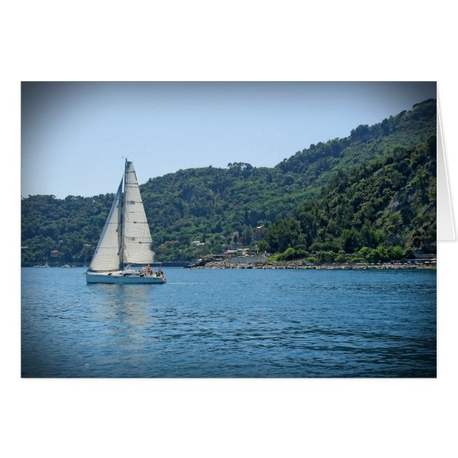 Sailing the Italian Riviera - Portofino Card (Front Horizontal)