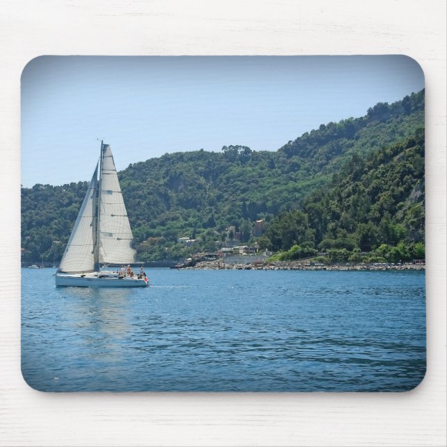 Sailing the Italian Riviera - Portofino Mousepad (Front)