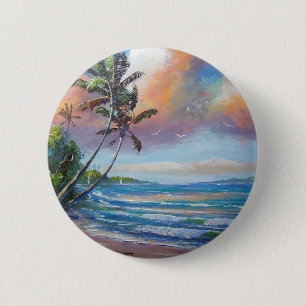 Sailing the Tropics 6 Cm Round Badge