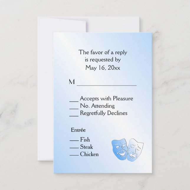 Sailing Theatre RSVP with Menu Choice of Entree (Front)