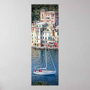 Sailing to Portofino, Italia Poster 36x12