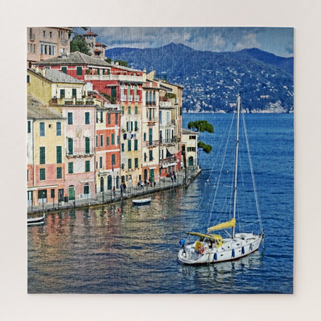 Sailing to Portofino -Italian Holiday-20x20-676 pc Jigsaw Puzzle (Vertical)