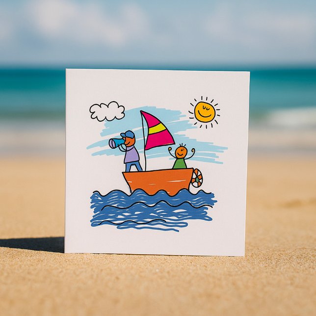 Sailing Trip Illustration Sail Boat Invitation (Creator Uploaded)