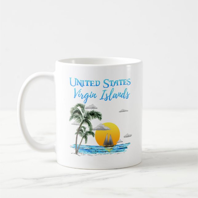 Sailing U.S. Virgin Islands Coffee Mug (Left)