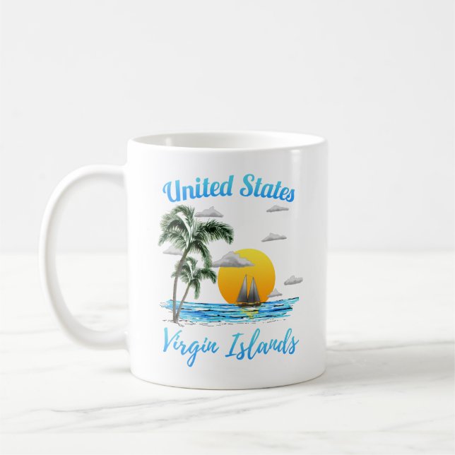 Sailing U.S. Virgin Islands Coffee Mug (Left)