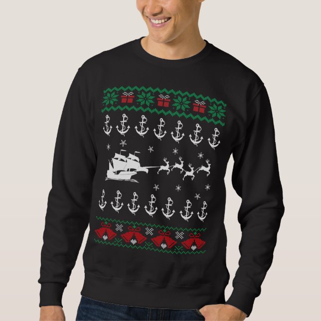 Sailing Ugly Christmsa Sweatshirt (Front)