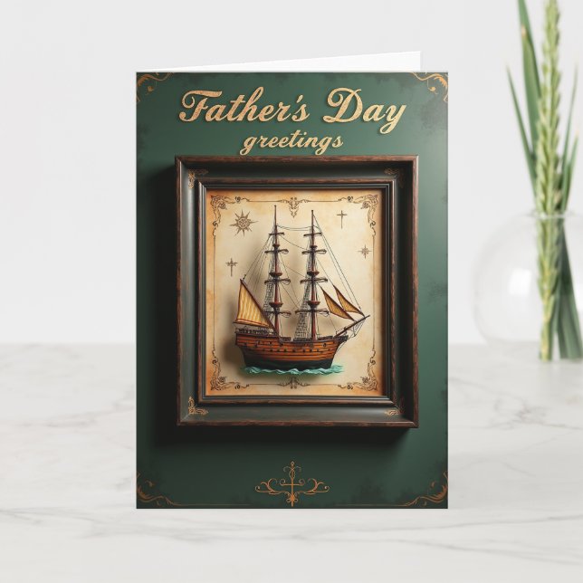 Sailing Vessel Fathers Day Card (Front)