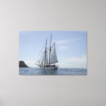Sailing Vessel With Clear Skies Canvas Art