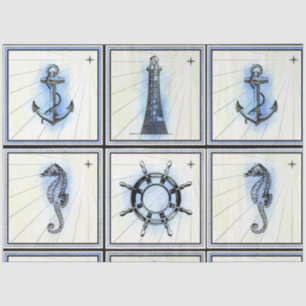 Sailing Vintage Nautical Artistic Decoupage Tissue Paper