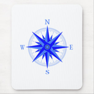 Sailing - Wind Rose Compass Nautical Shirt Mouse Pad