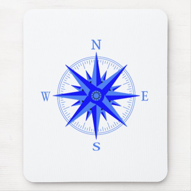 Sailing - Wind Rose Compass Nautical Shirt Mouse Pad (Front)