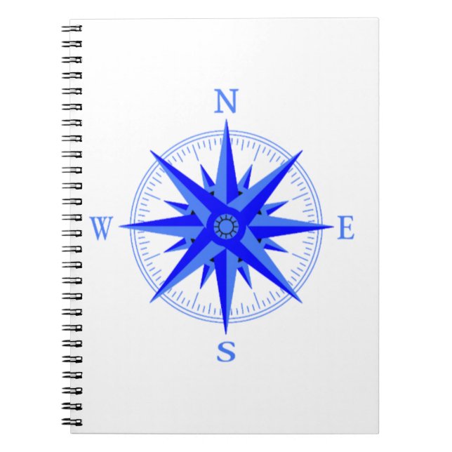 Sailing - Wind Rose Compass Nautical Shirt Notebook (Front)