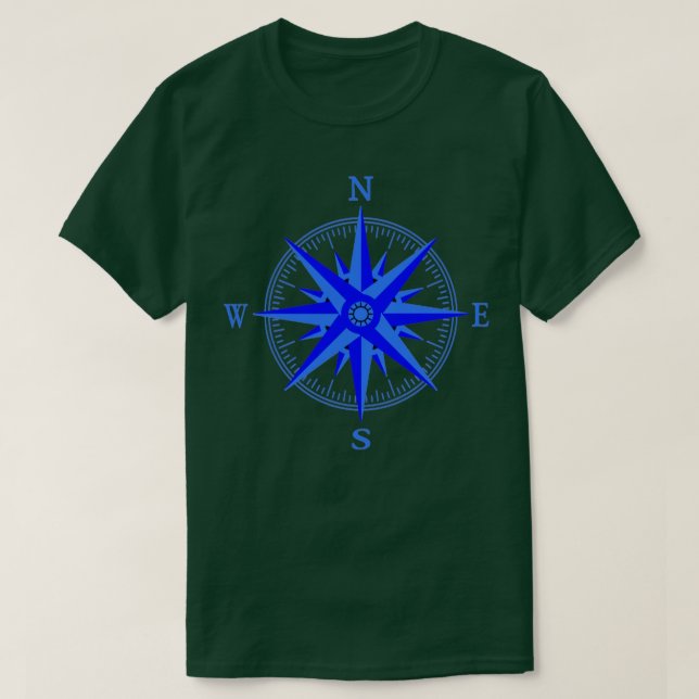 Sailing Wind Rose Compass Nautical T-Shirt (Design Front)