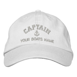 Sailing yacht captains embroidered hat