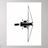 Sailing Yacht with its Reflection on a Calm Sea