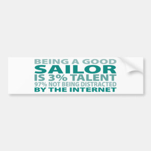 Sailor 3% Talent Bumper Sticker