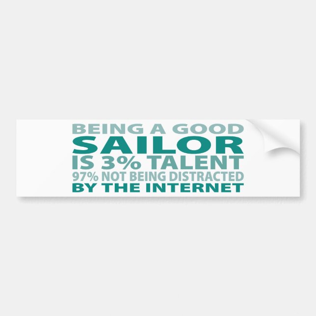 Sailor 3% Talent Bumper Sticker (Front)