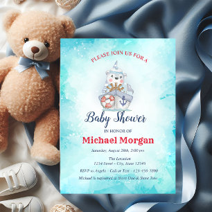 Sailor,Ahoy It's a BOY Sea Baby Shower Invitation