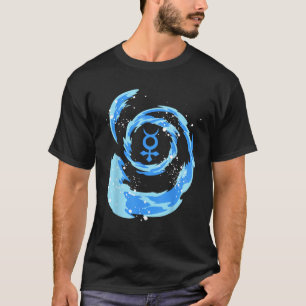 Sailor Anime Water Tsunami Mercury Star Symbol H2O T-Shirt