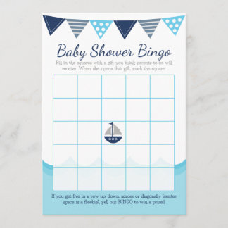 Sailor Baby Bingo Game Card