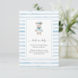 Sailor Bear Blue Stripe Books Request Insert Card