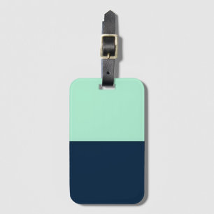 Sailor Blue and Mint Luggage Tag