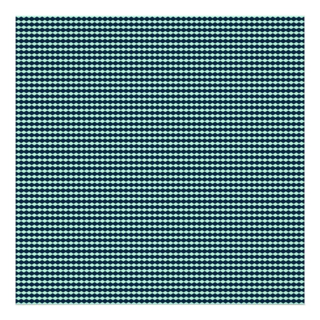 Sailor Blue and Mint Repeat Diamond Pattern Photo Print (Front)